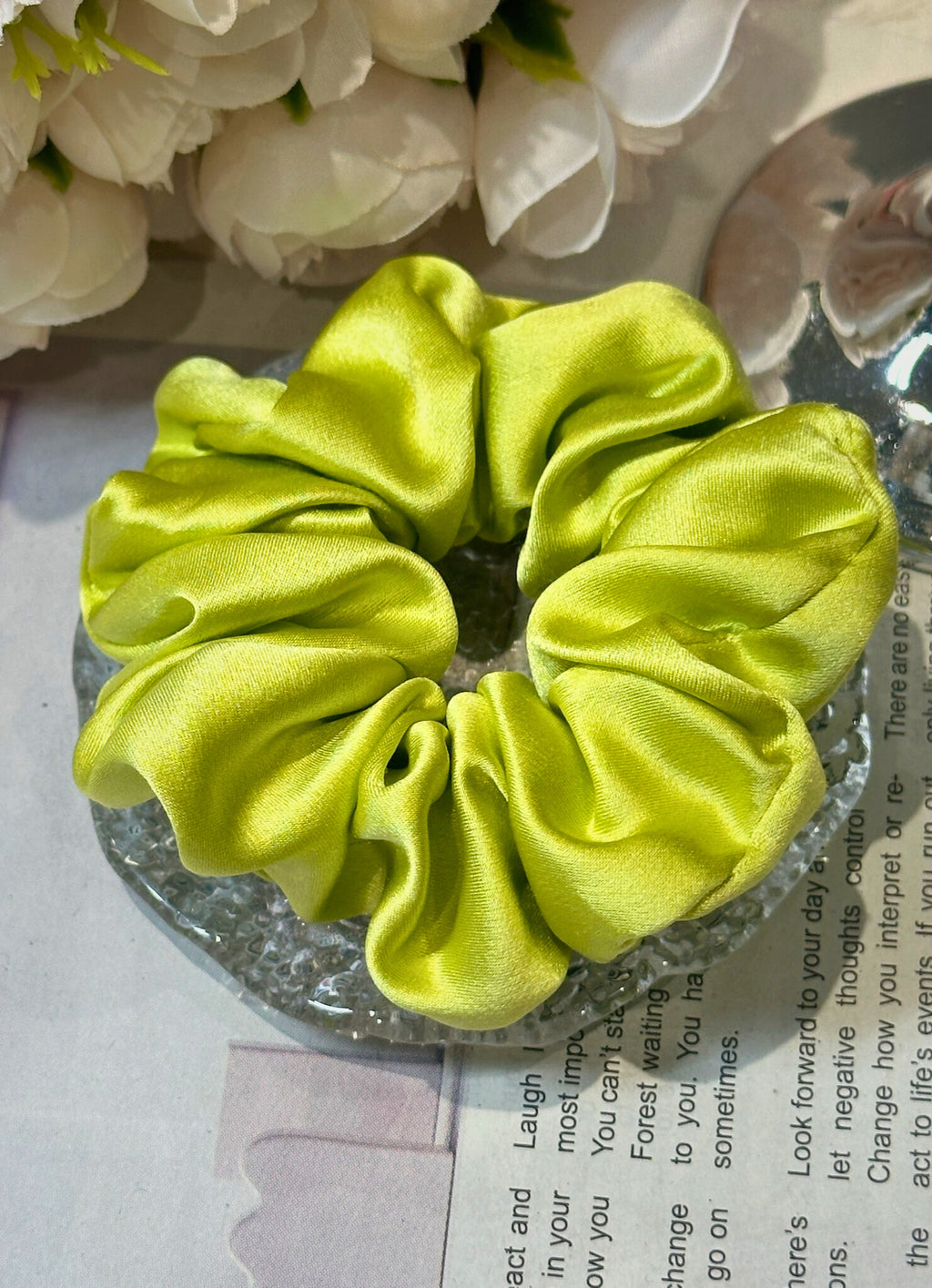 Medium Dahlia Mulberry Silk Scrunchies