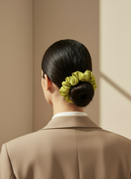 Medium Dahlia Mulberry Silk Scrunchies