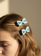 Dreamy Decked Bow Clip
