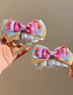 Rainbow Layered Lace Bow