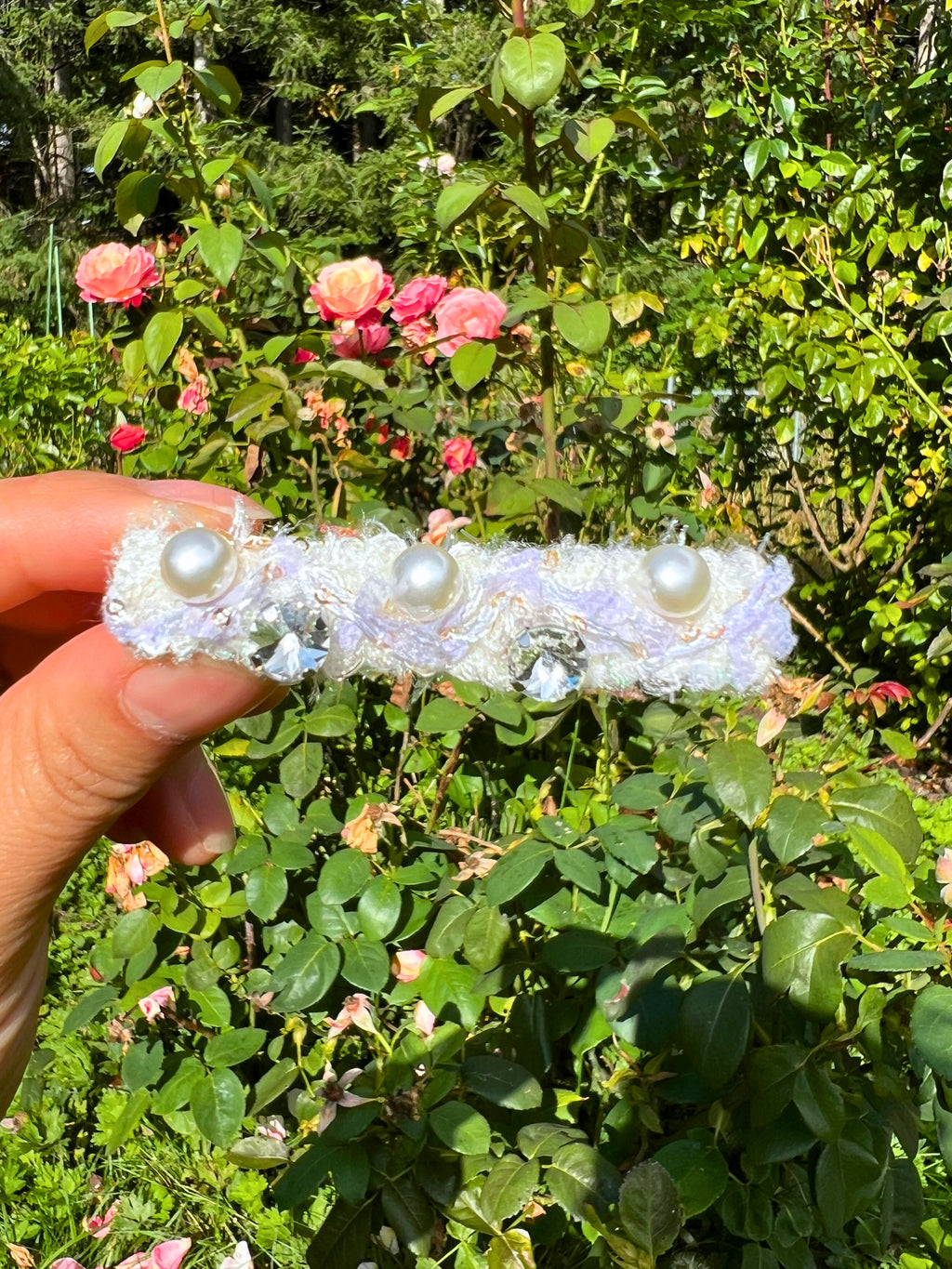 Margaret Tweed Pearl Flat Clip