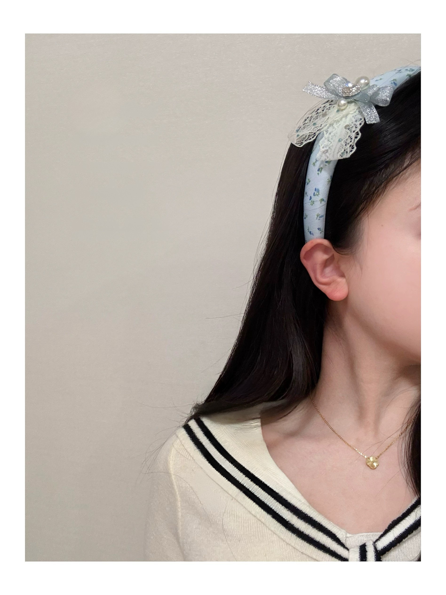 Leslie 花卉蕾丝发带