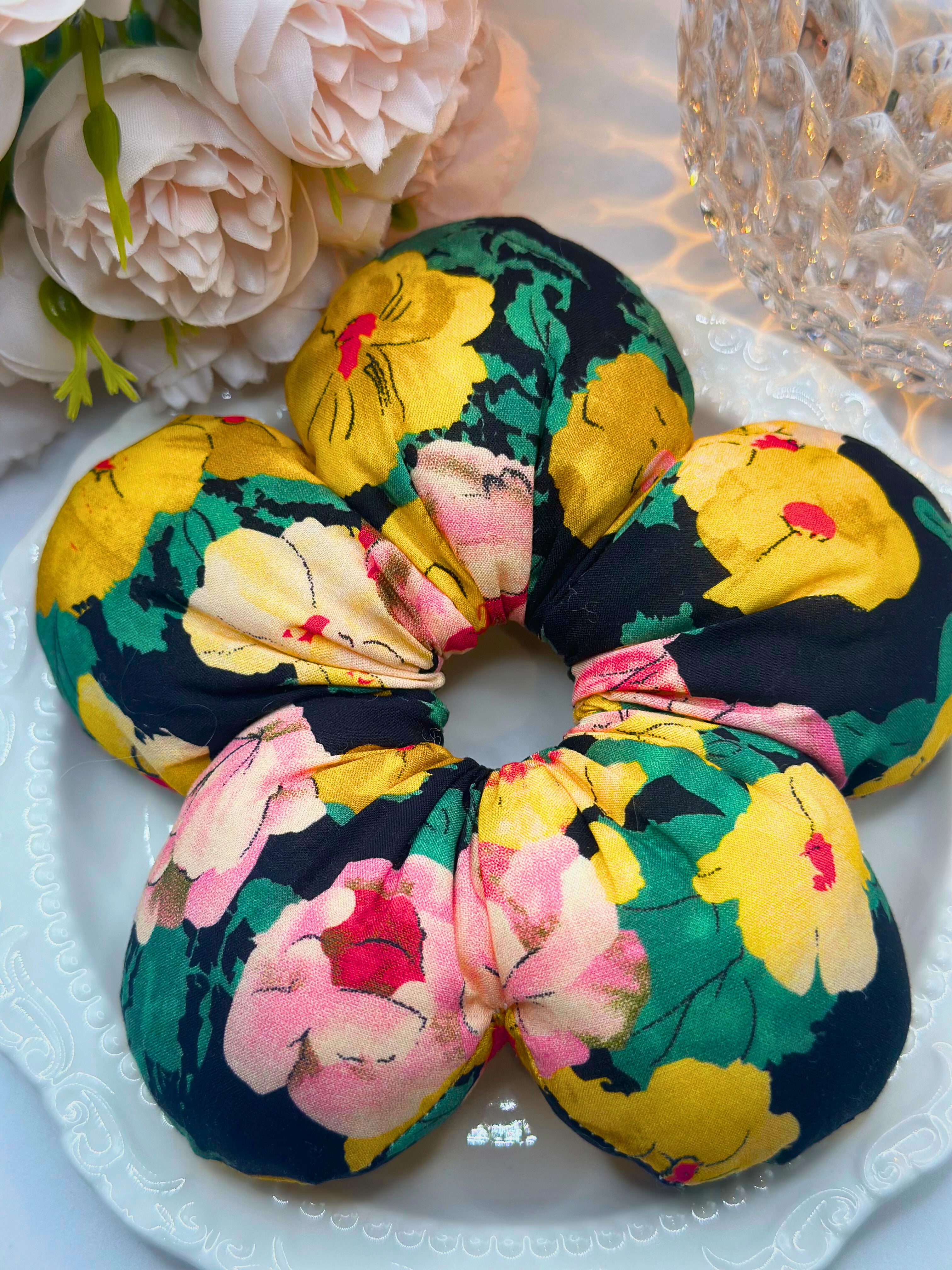 Poppy Flower Scrunchies