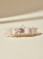 Hibiscus Embroidery Lace Flat Bow