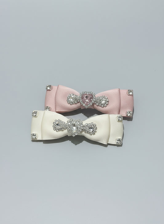 Abigail Swarovski Flat Double Bow