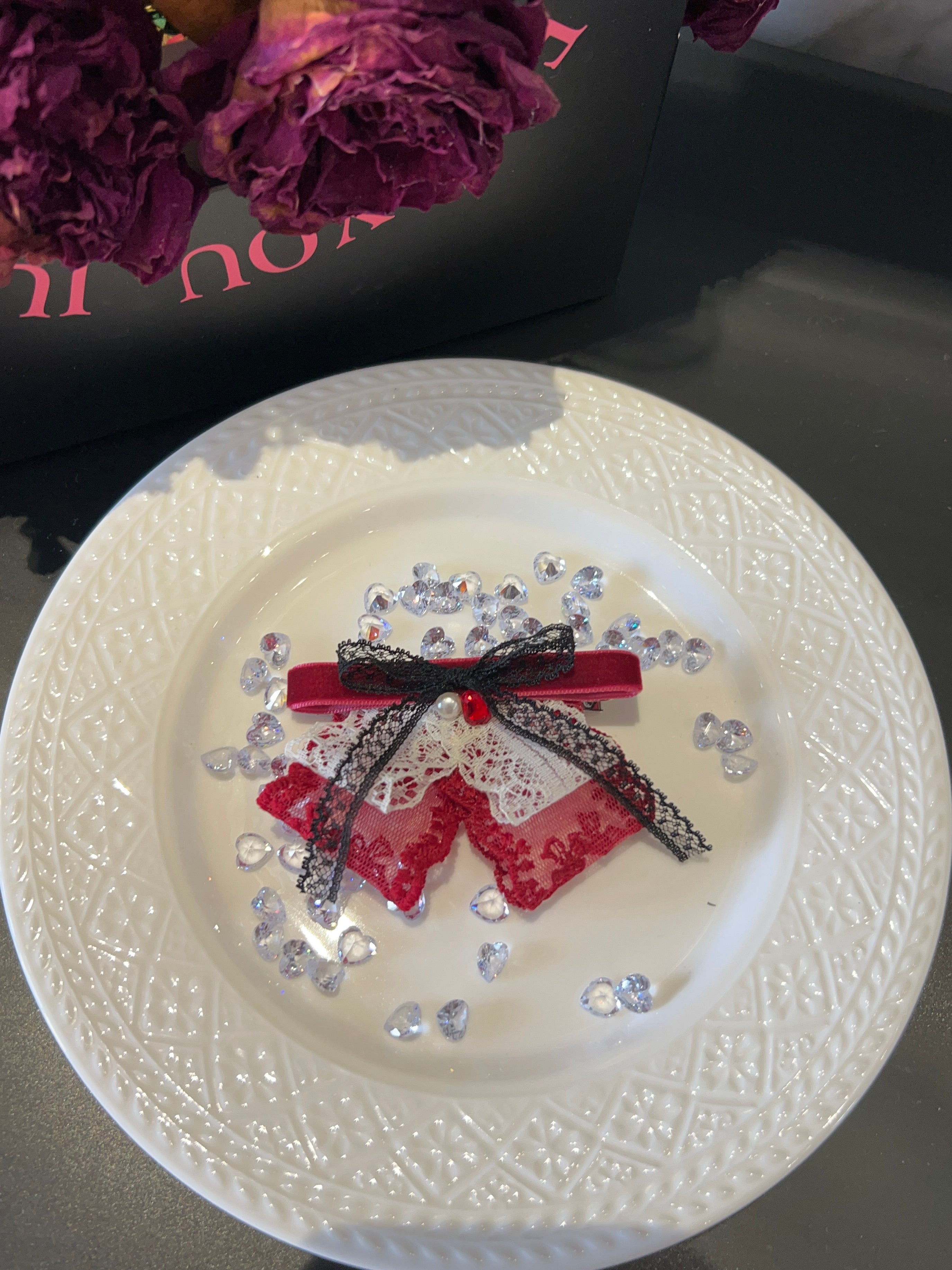 Ruby French-lace  Sailor Bow