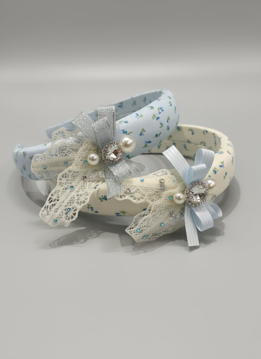 Bandeau en dentelle florale Leslie