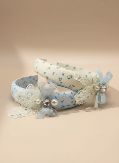 Bandeau en dentelle florale Leslie