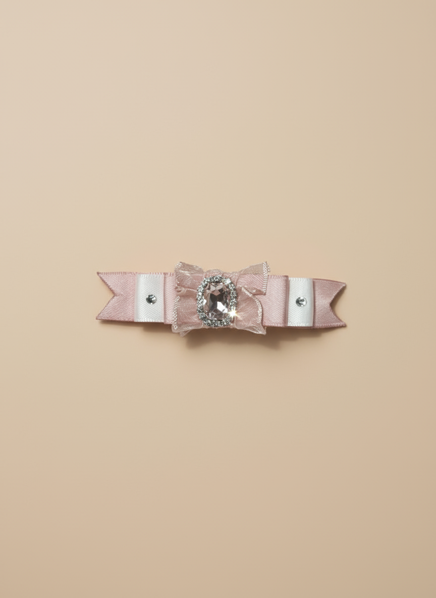 Jade 2 tone Organza Flat Bow