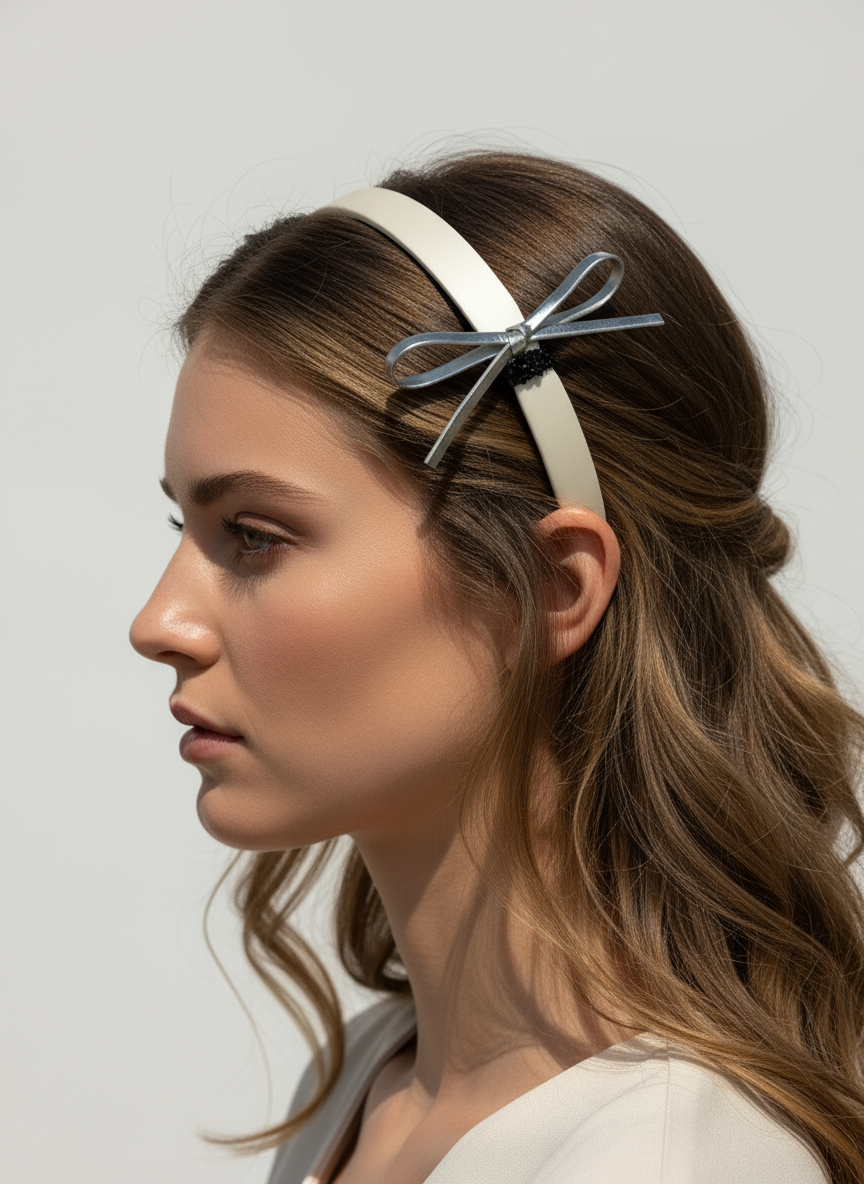 Hepburn Leather Bow Hairband