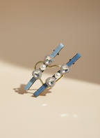 Denim Swarovski Hair Clip