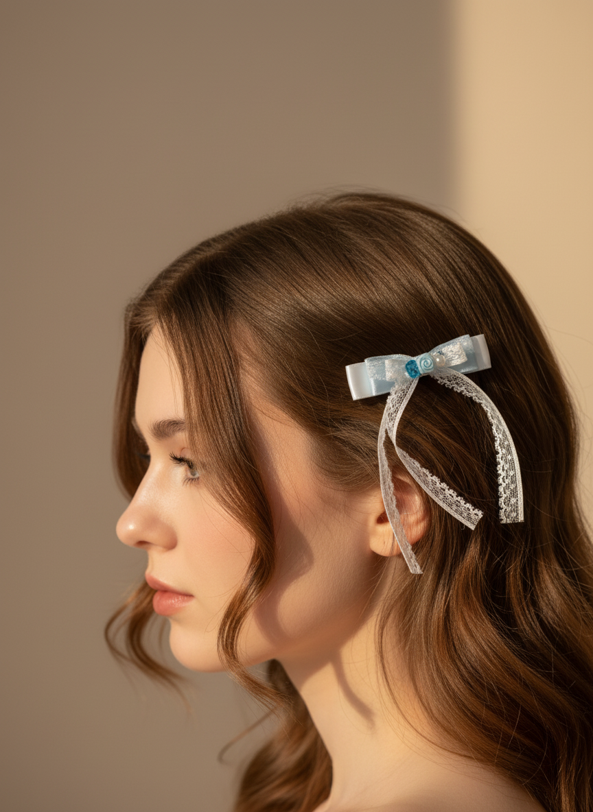 Arima  Aqua Fleur Laced Bow