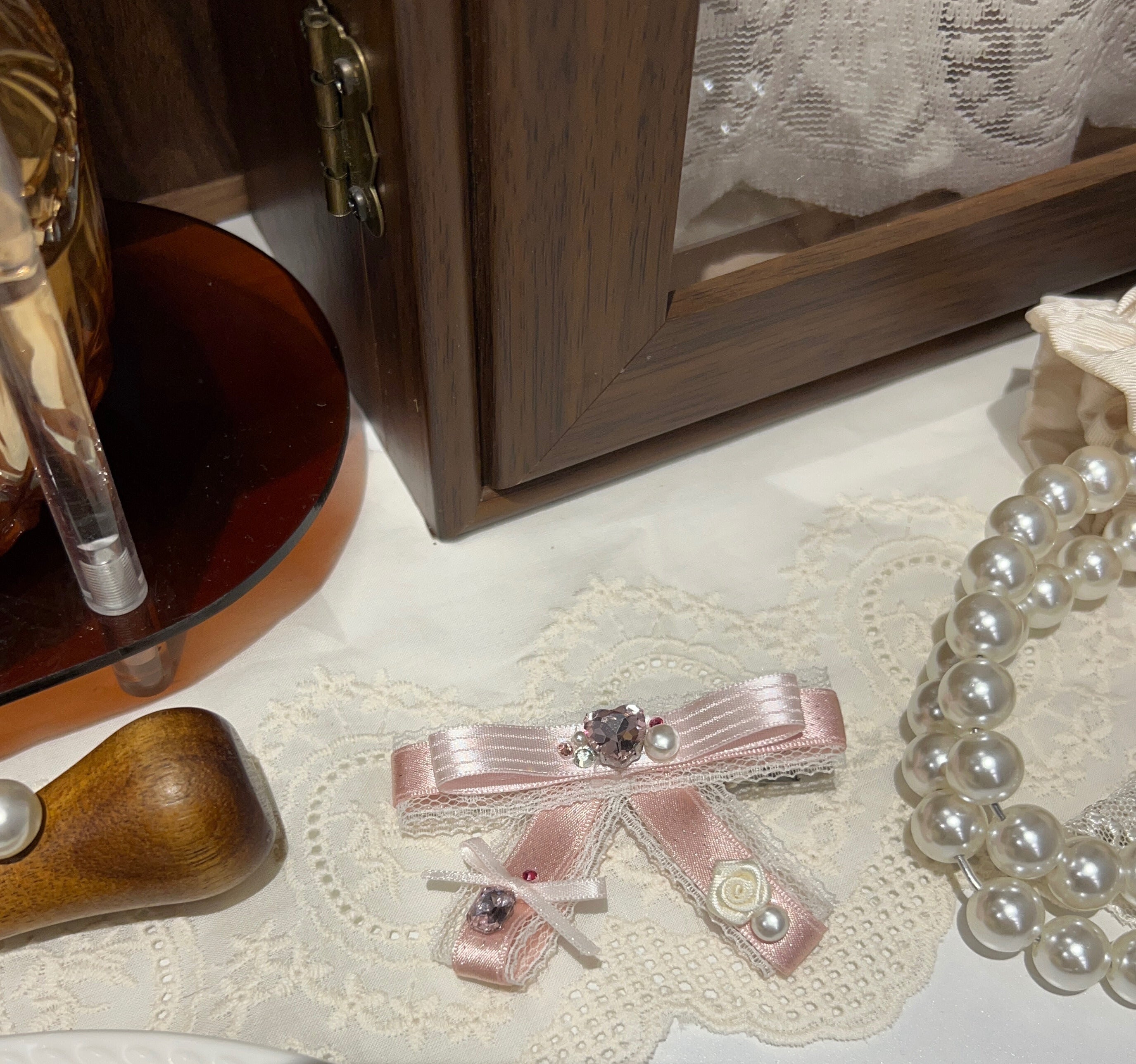 Eugenia Layered Bedazzled Flat Bow