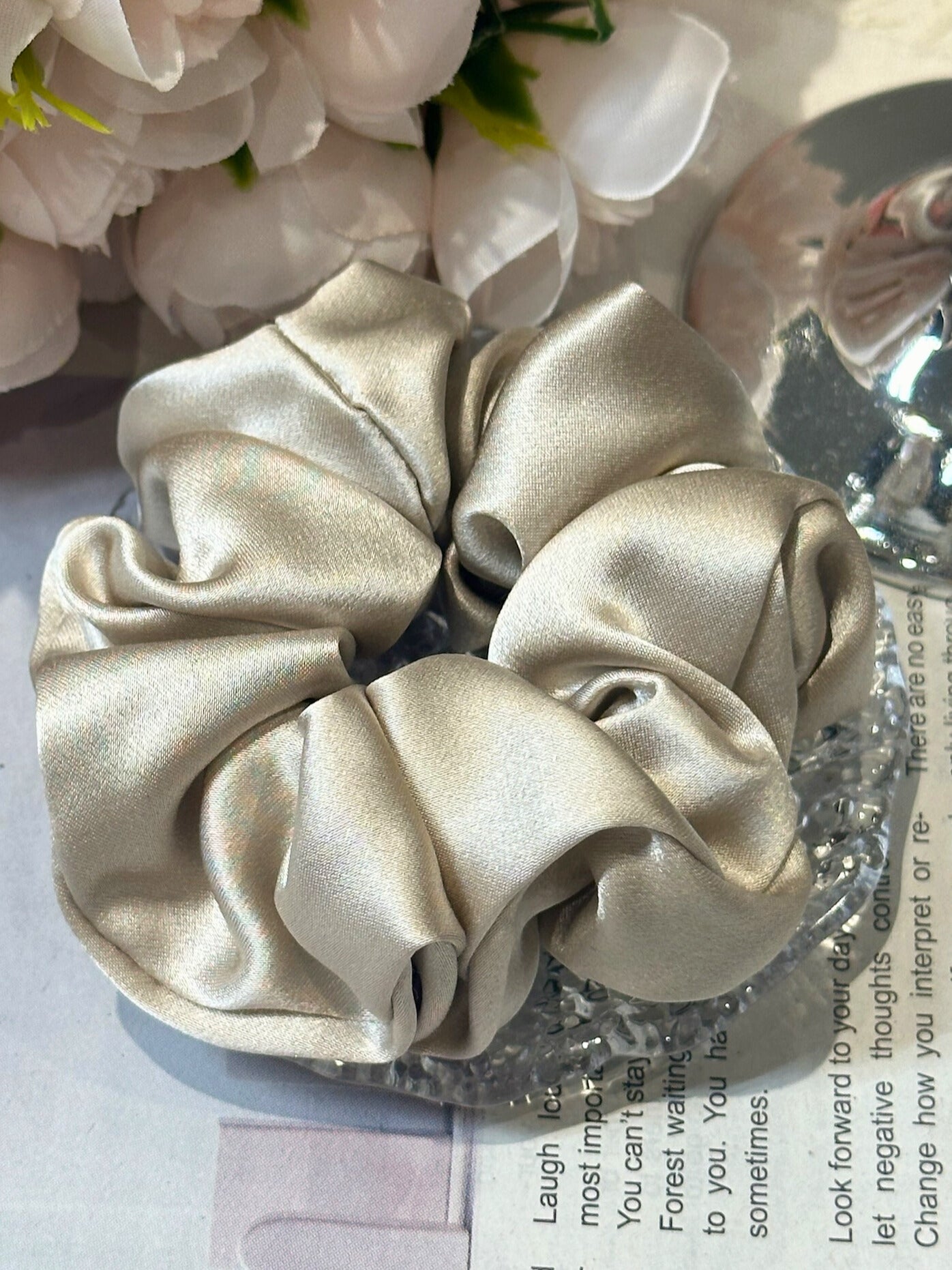 Medium Dahlia Mulberry Silk Scrunchies