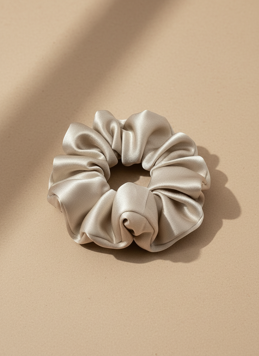 Medium Dahlia Mulberry Silk Scrunchies