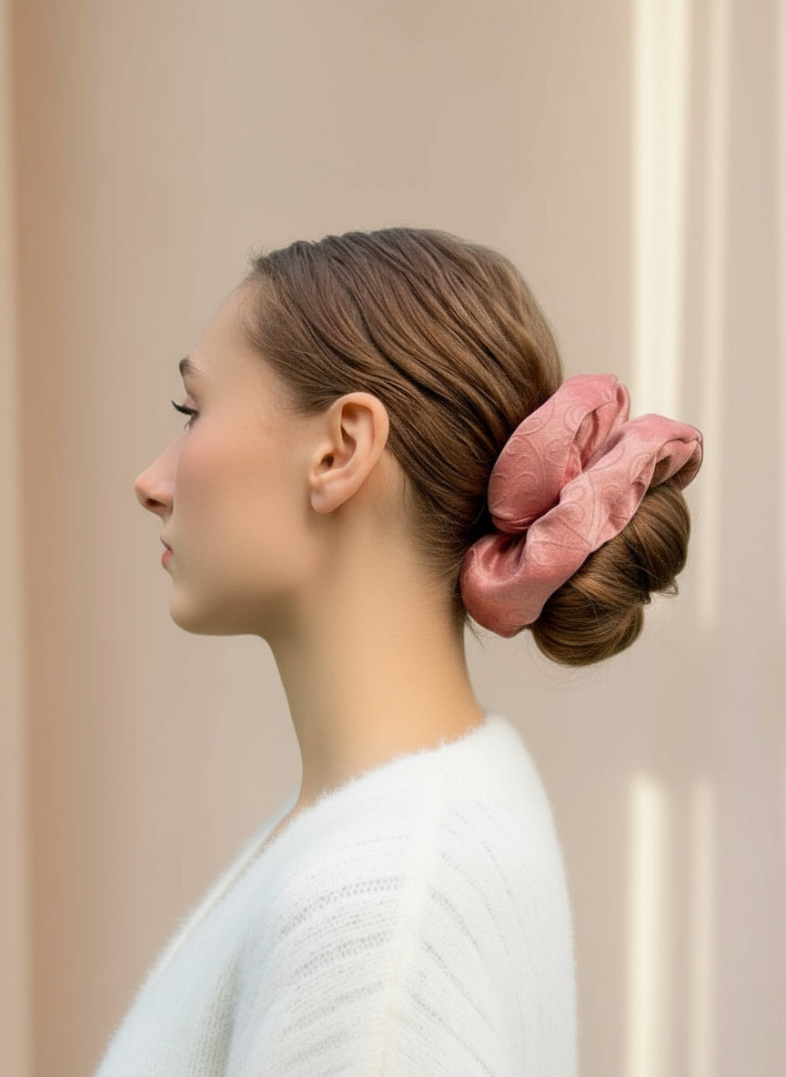 XL Coral Xiang Yun Scrunchies