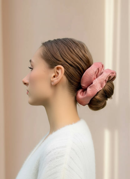 XL Coral Xiang Yun Scrunchies