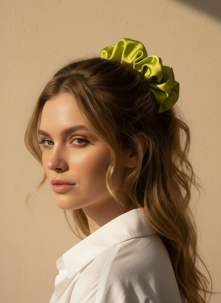 Large Dalia Mulberry Silk Scrunchies