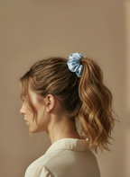 Medium Dahlia Mulberry Silk Scrunchies