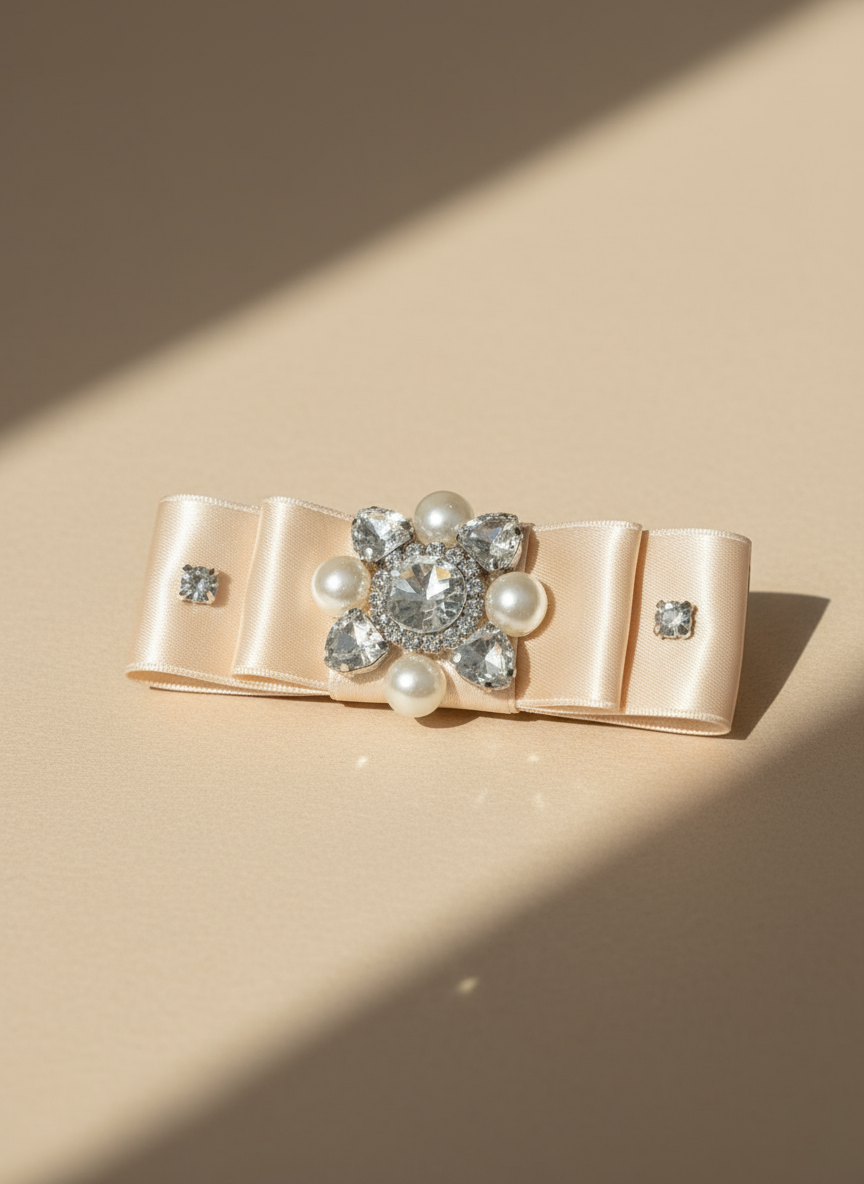 Nœud plat solaire orné de bijoux Penelope