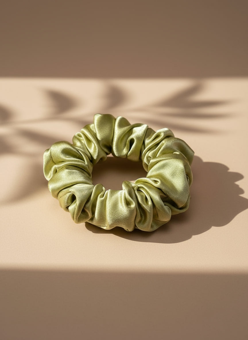 Small Dahlia Mulberry Silk Scrunchies