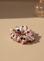 Small Dahlia Polka Mulberry Silk Scrunchies