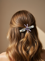 Elara 2 Tone  Bejewelled Amethyst Hair Clip