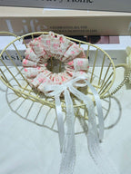 Laced Floral Scrunchies with Ribbon Bow