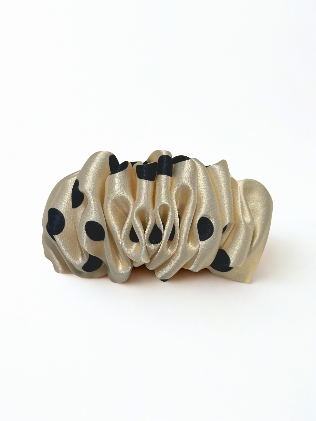 Polka Dot Silk Hair Clip