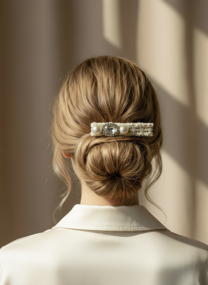 Gabby Tweed Flat Bow