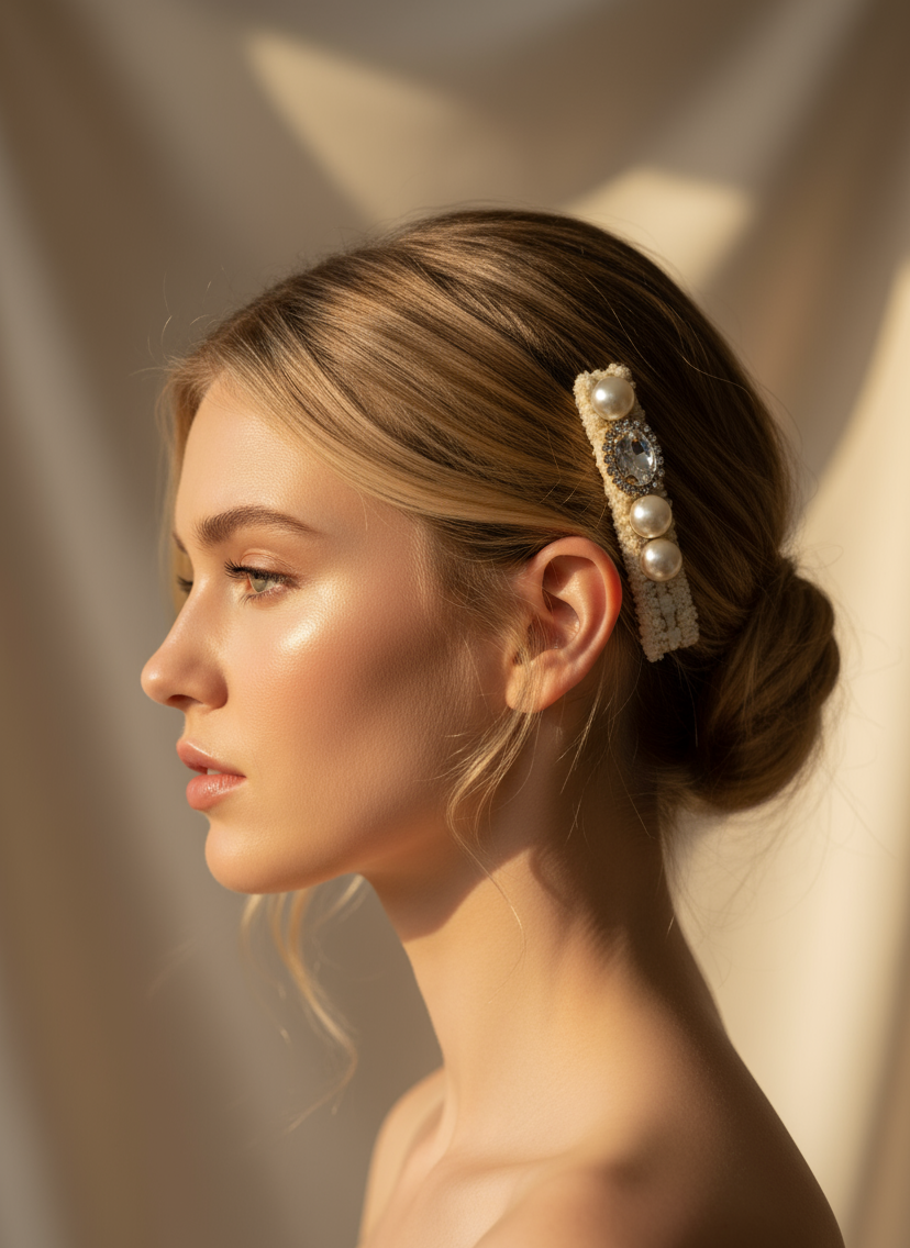 Gabby Tweed Flat Bow