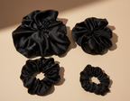 Dahlia Mulberry Silk Scrunchies Package