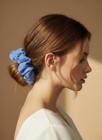 Large Una Striped Poplin Scrunchie