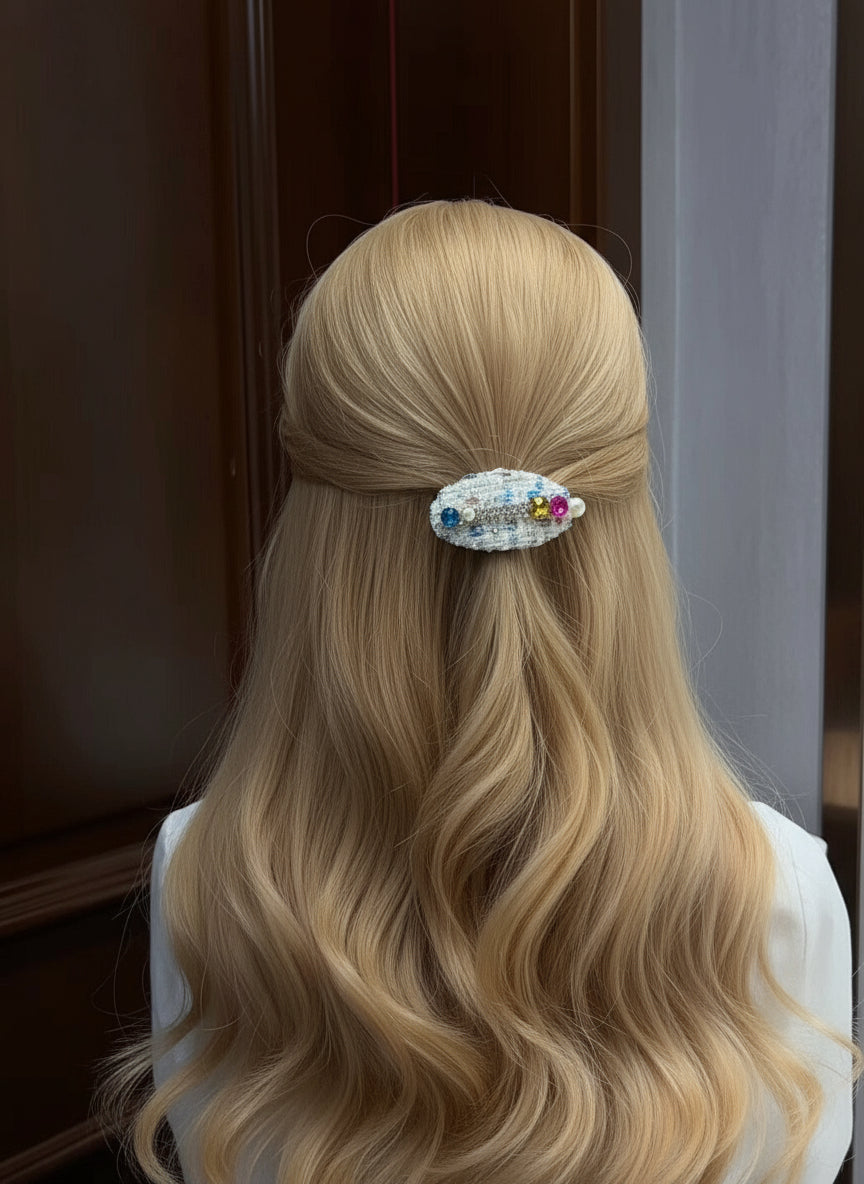 Pince à cheveux Sophia Tweed Bedazzled