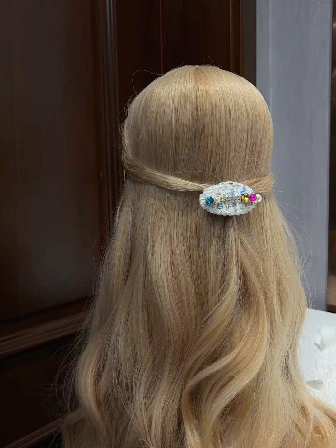 Sophia Tweed Bedazzled Clip