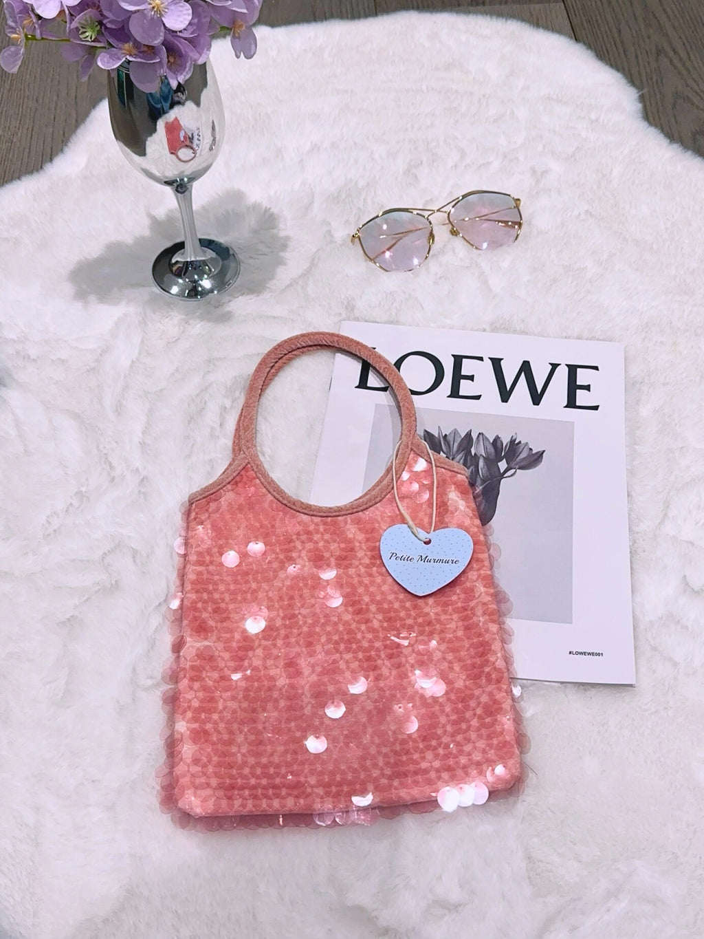 Mini Blush Sequins Evelyne Tote