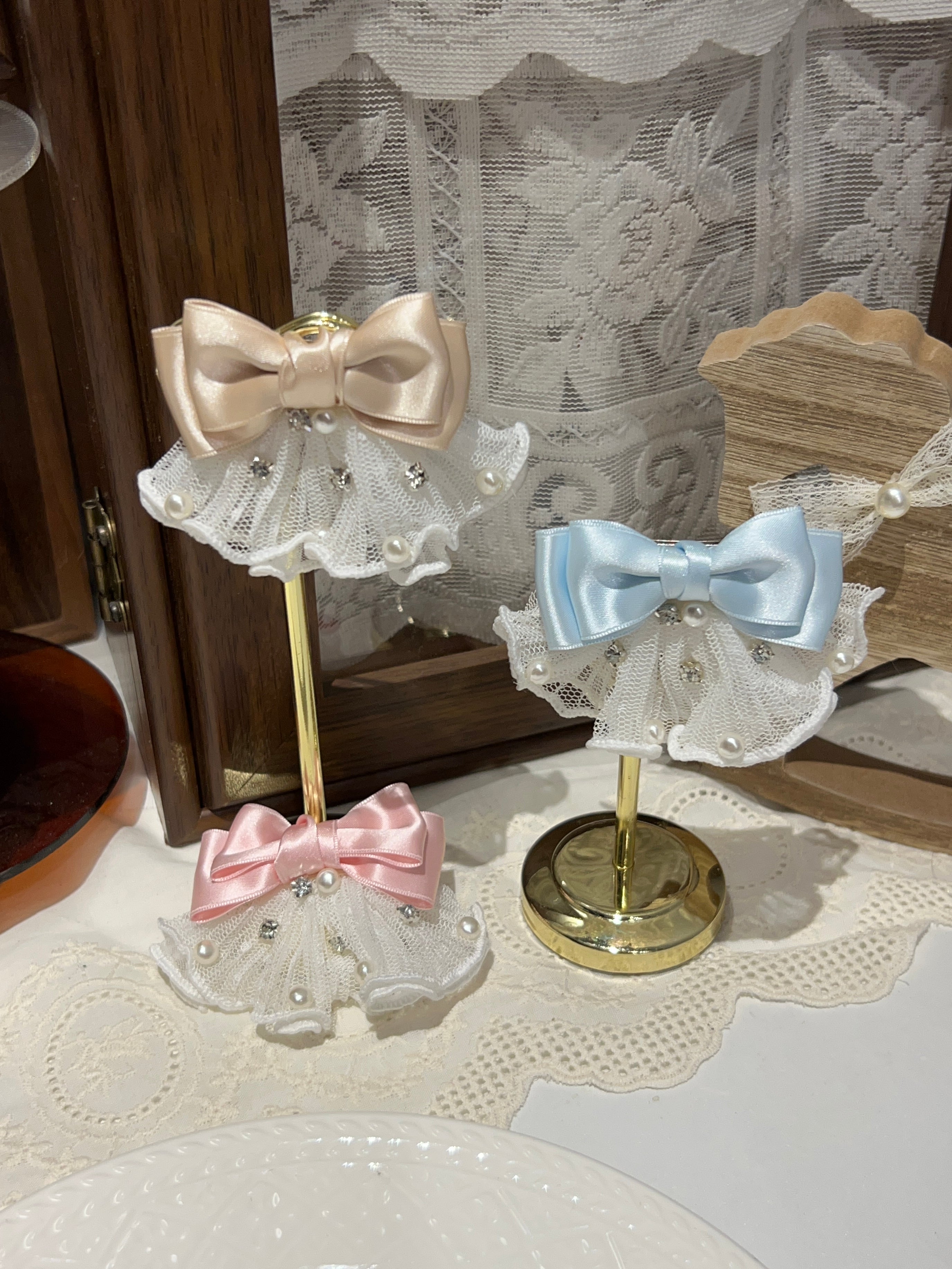 Cleo Bejewelled Lace Sailor Bow