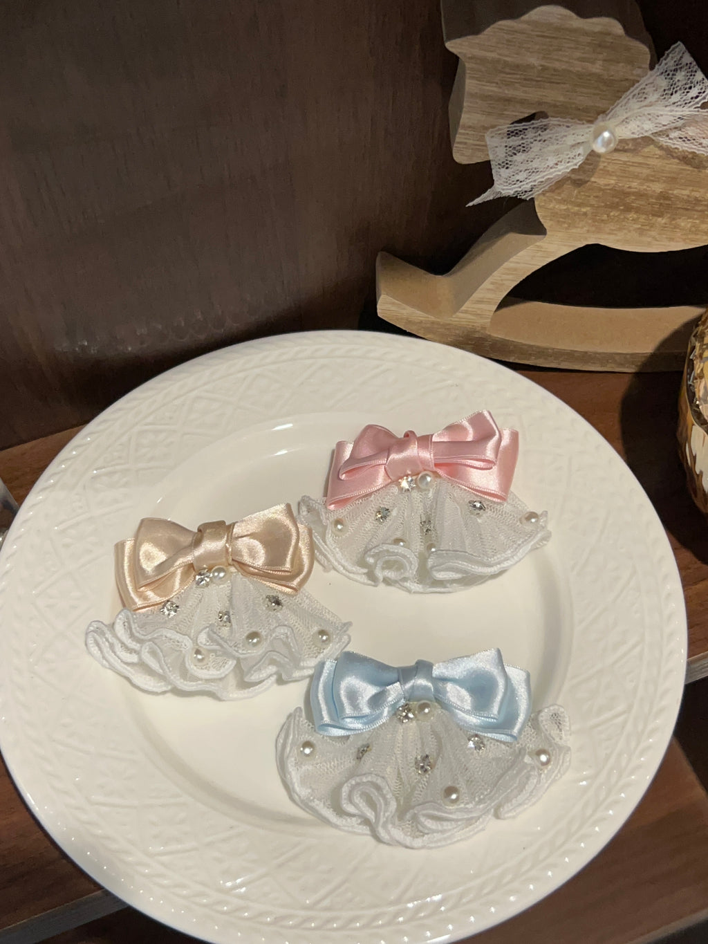 Cleo Bejewelled Lace Sailor Bow