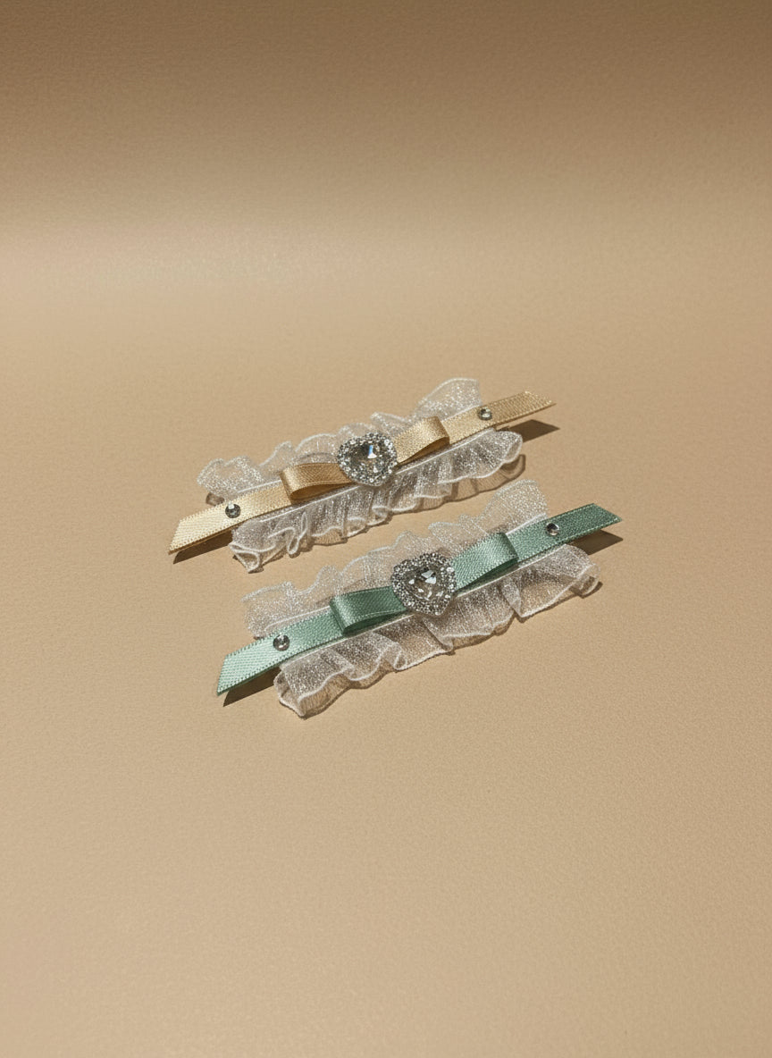 Carrie Organza Heart Flat Bow