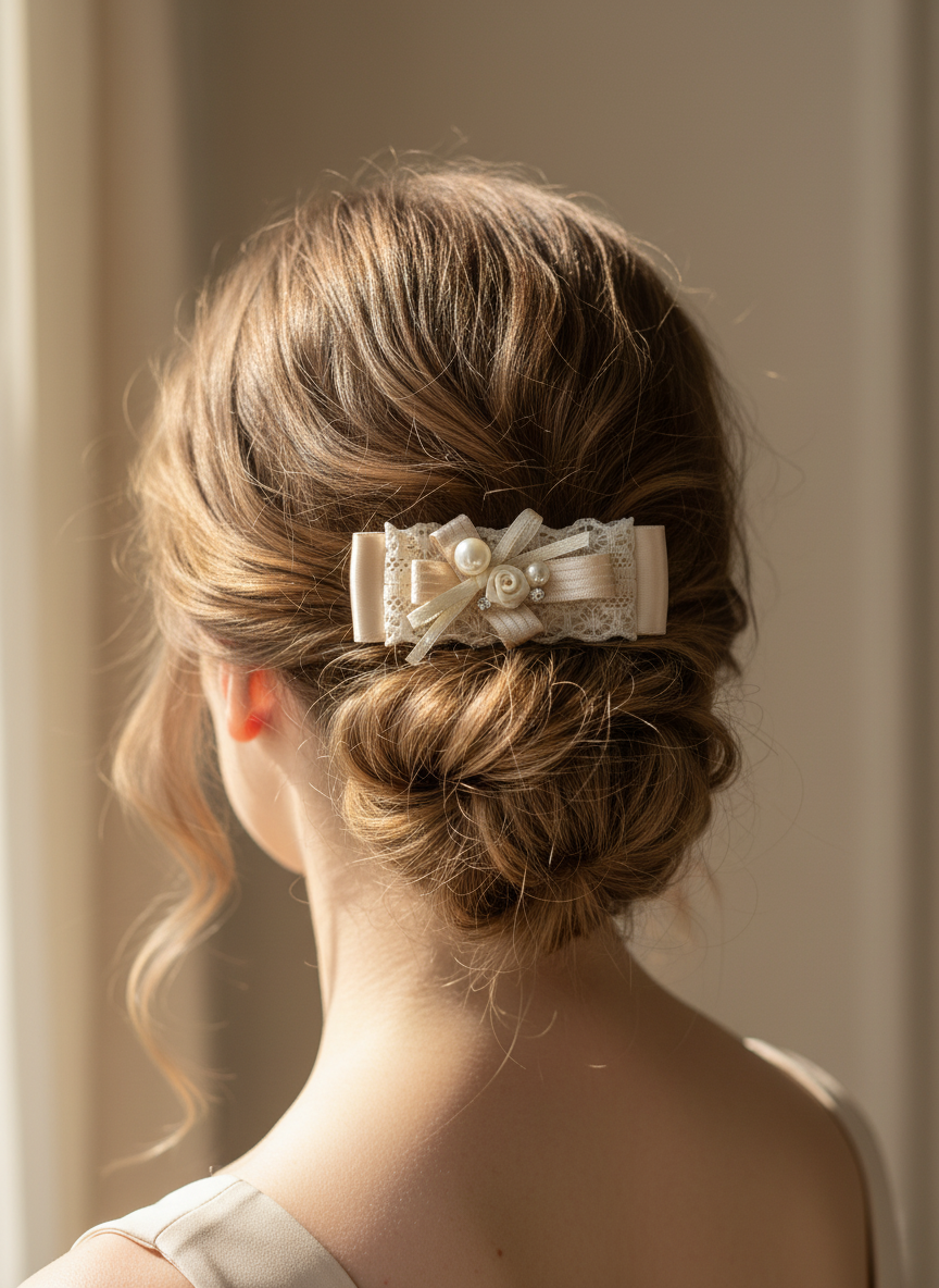 Luna Bejewelled Flat Bow