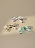 Audrey Color block Polkadots Lace Flat Bow