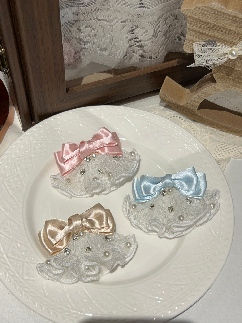 Cleo Bejewelled Lace Sailor Bow