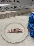 Jade 2 tone Organza Flat Bow