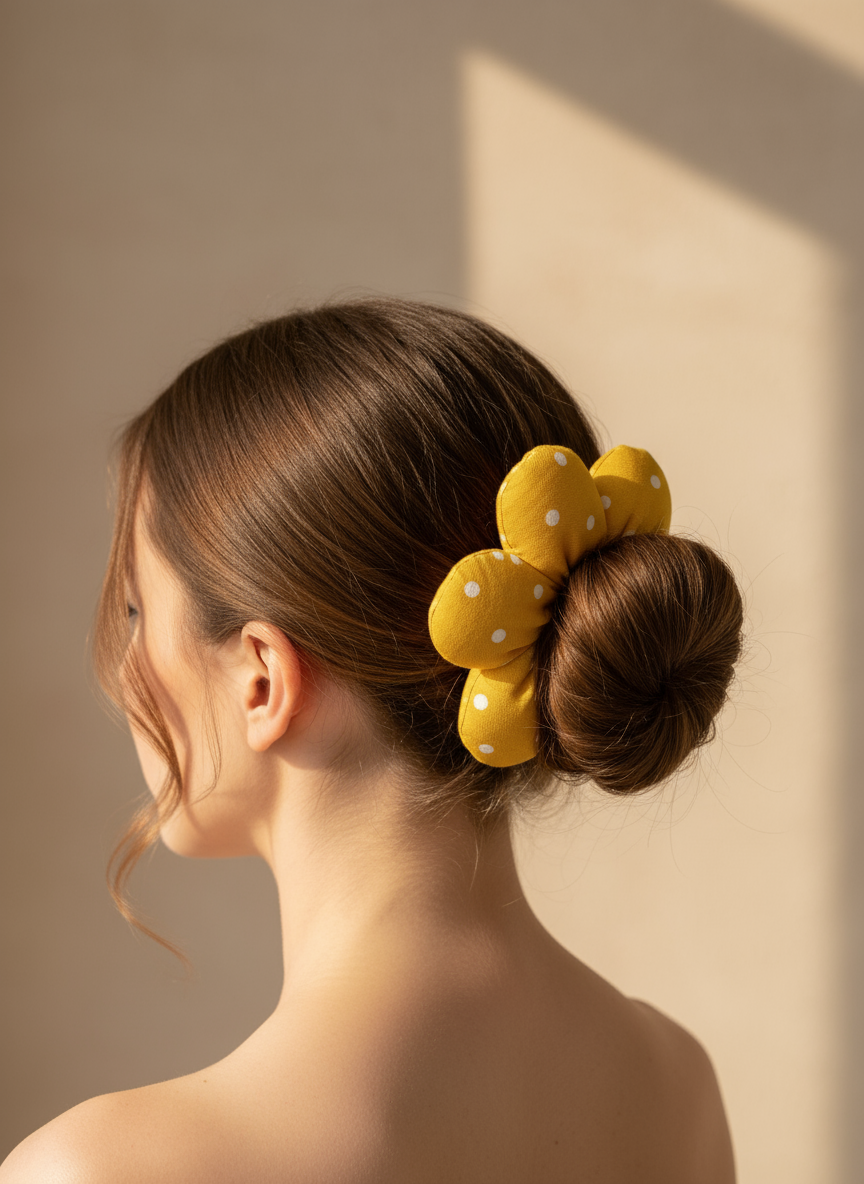 Poppy Flower Scrunchies