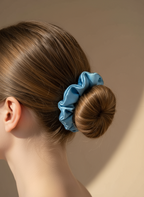 Small Dahlia Mulberry Silk Scrunchies