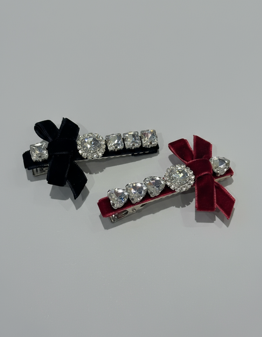 Ariel Velvet Bejewelled Clip