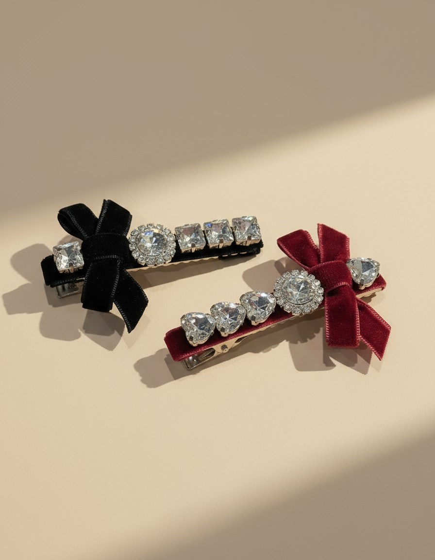 Ariel Velvet Bejewelled Clip