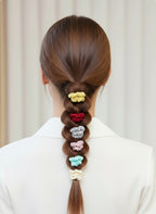 XS Dahlia mulberry Silk Scrunchies