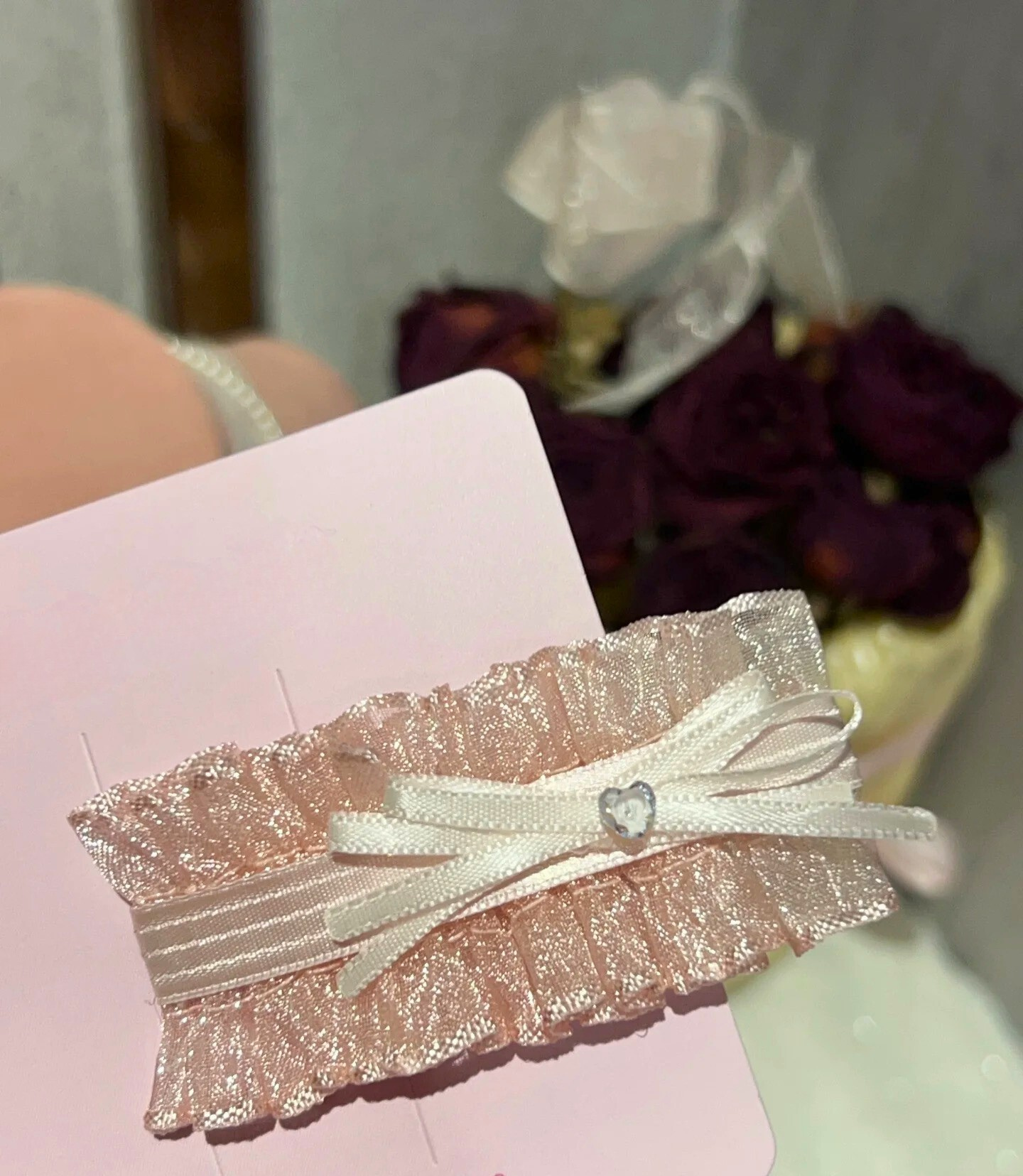 Lilian Crepe Organza Flat Bow