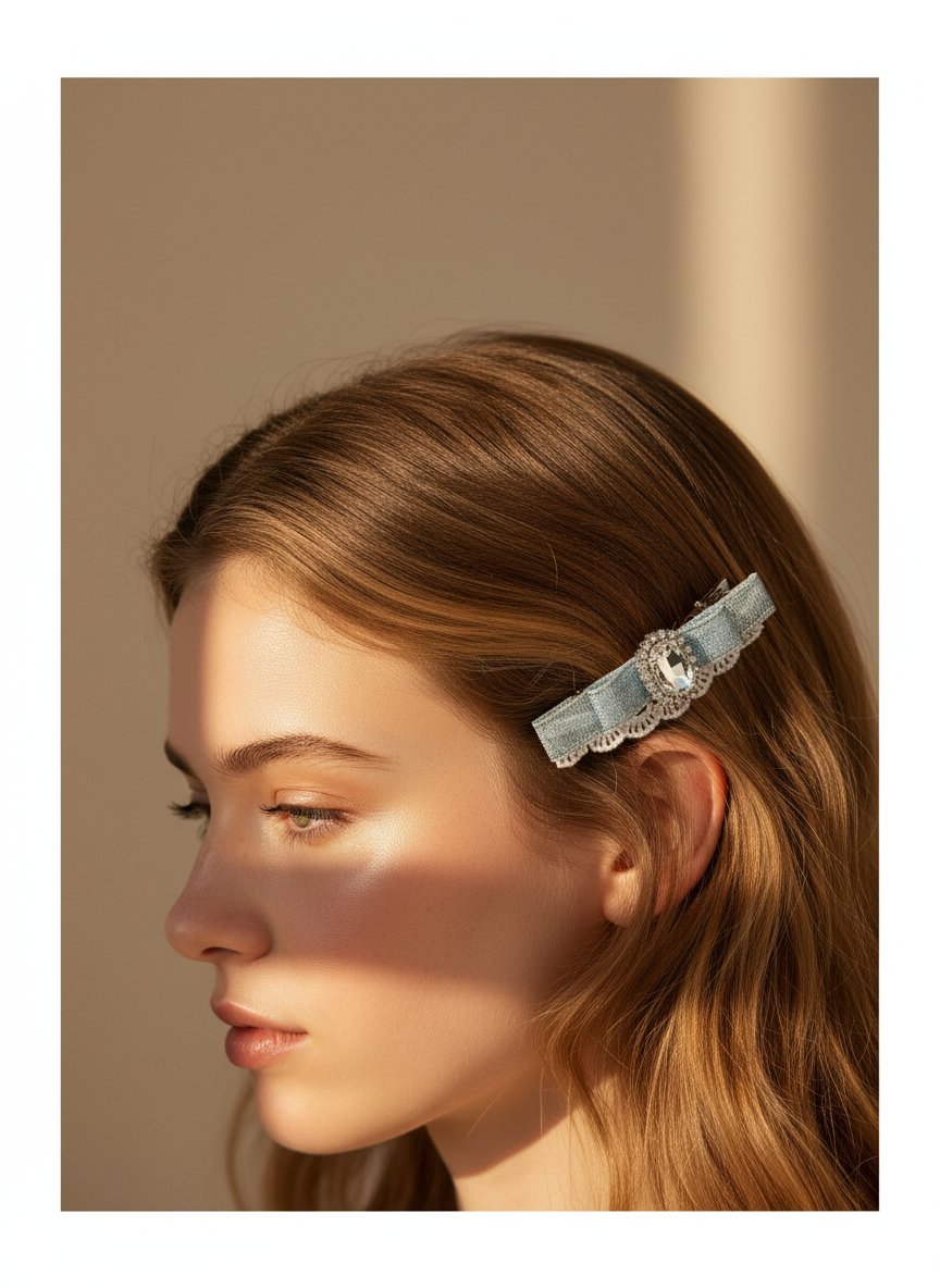 Lillian Shiny Bow Clip